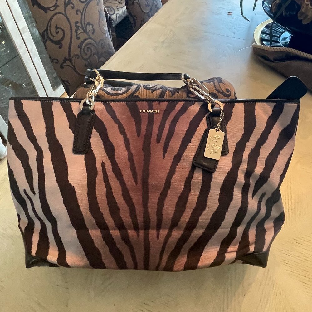 Coach Zebra Print Handbag